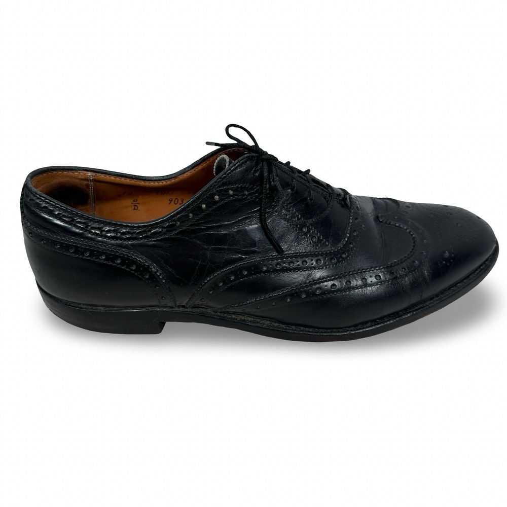Alden 903 Mens Black Leather Wingtip Oxford Brogue Dress Shoes Size 9 B/D USA